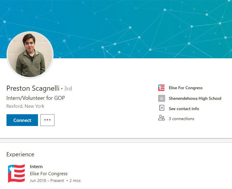 Preston Scagnelli's LinkedIn page